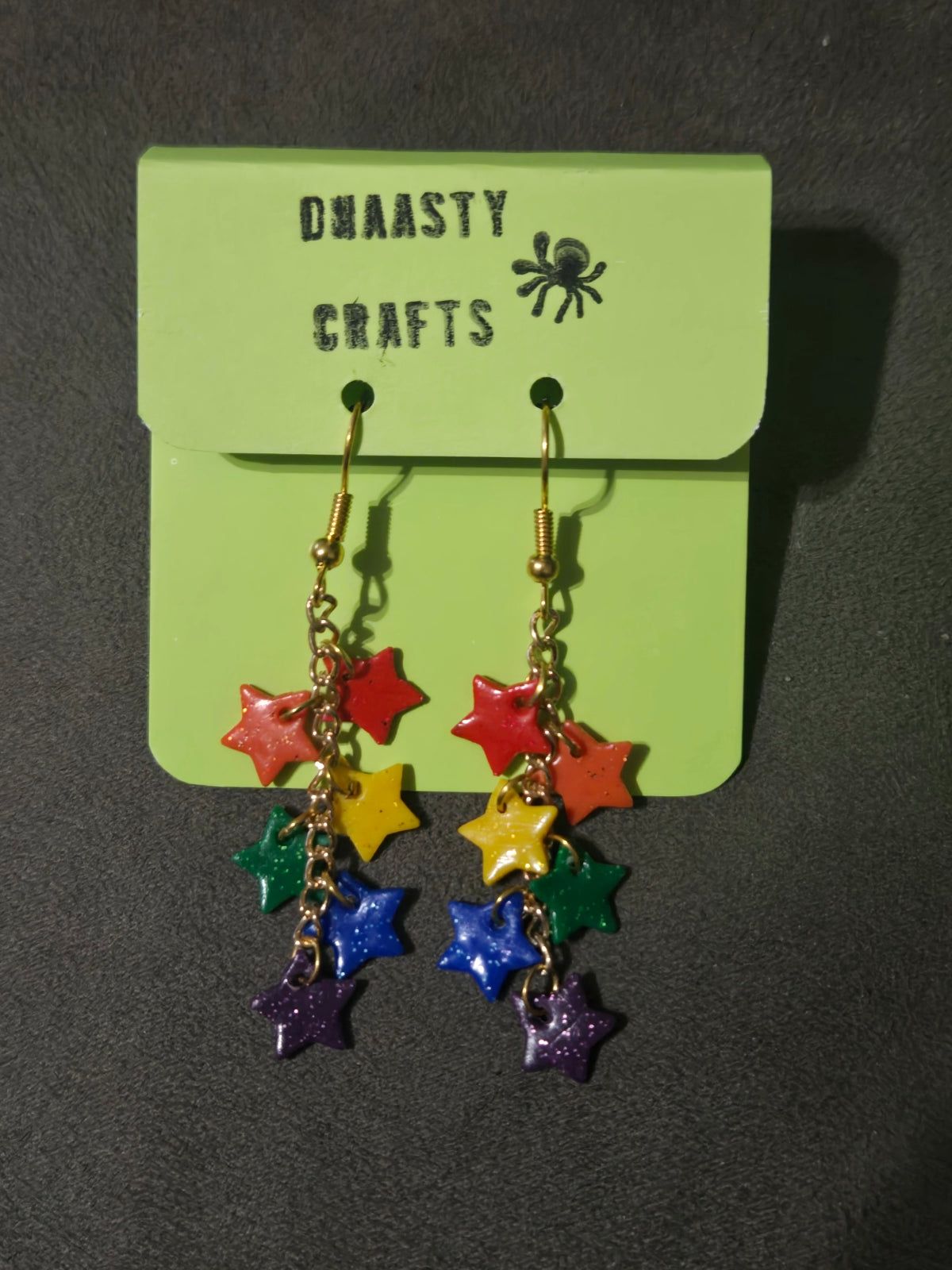 Handmade Polymer Clay Star Earrings