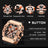 Black and orange MEGIR 2218 men's military chronograph watch with skeleton dial, silicone strap, and multiple subdials for outdoor sports