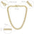 Gold Cuban link necklace with 8mm width, encrusted with sparkling cubic zirconia stones, size