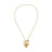 Gold heart toggle pendant necklace with a shiny gold finish, featuring a heart-shaped charm and toggle clasp, perfect for everyday wear or gifting.