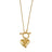 Gold heart toggle pendant necklace with a shiny gold finish, featuring a heart-shaped charm and toggle clasp, perfect for everyday wear or gifting.