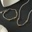 DRAGOSA Two-Tone Rope Chain Charm Bracelet