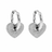 ENDEAR Silver-Tone Heart Charm Hoop Earrings