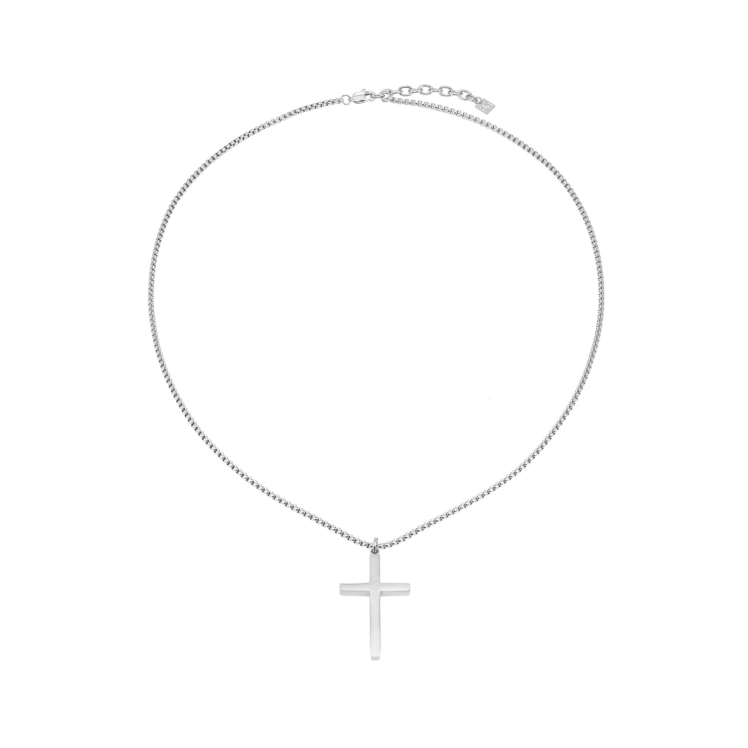 JENGO Silver-Tone Cross Pendant Necklace, 27-Inch