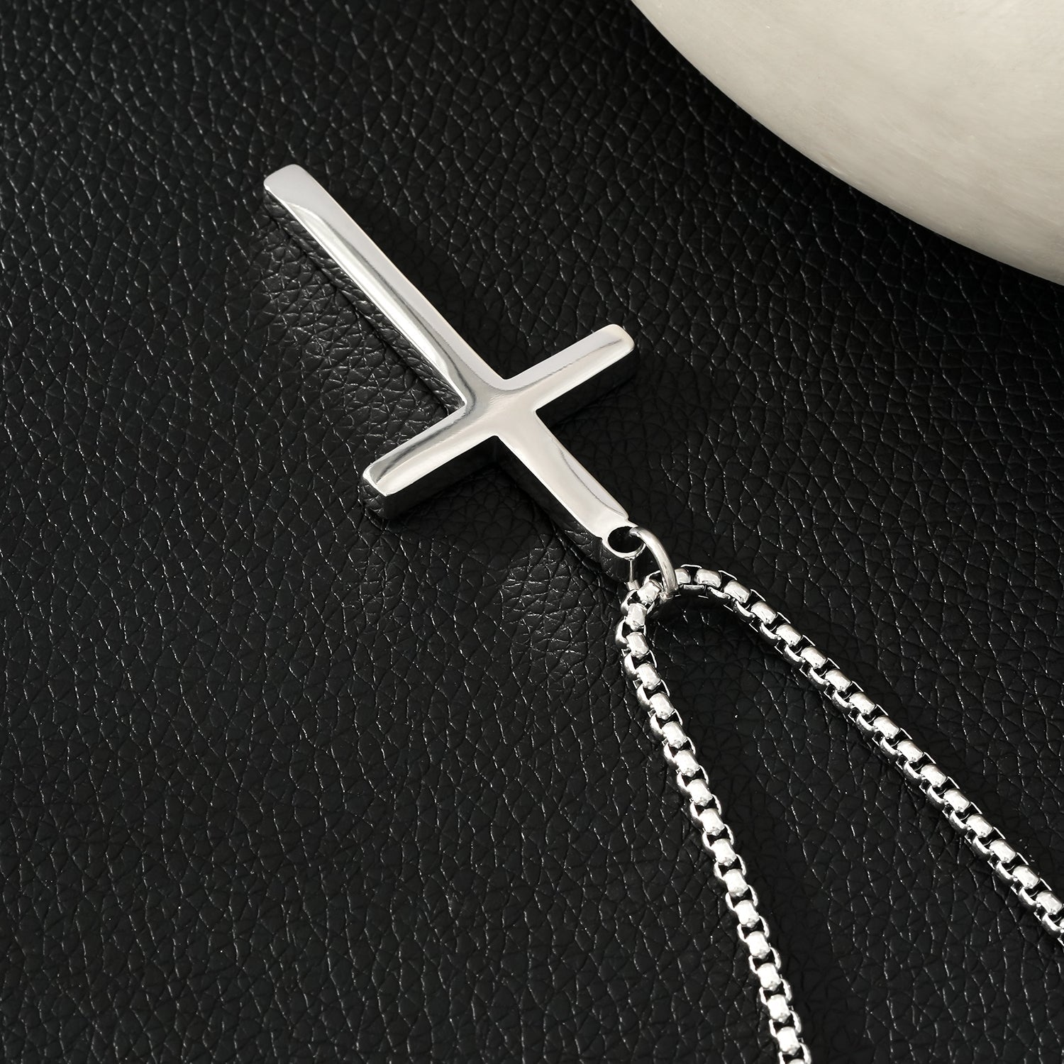 JENGO Silver-Tone Cross Pendant Necklace, 27-Inch