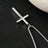 JENGO Silver-Tone Cross Pendant Necklace, 27-Inch