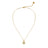 ZITA Gold-Tone Pavé Heart Pendant Necklace