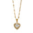 ZITA Gold-Tone Pavé Heart Pendant Necklace