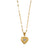 ZITA Gold-Tone Pavé Heart Pendant Necklace