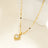 ZITA Gold-Tone Pavé Heart Pendant Necklace