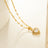 ZITA Gold-Tone Pavé Heart Pendant Necklace